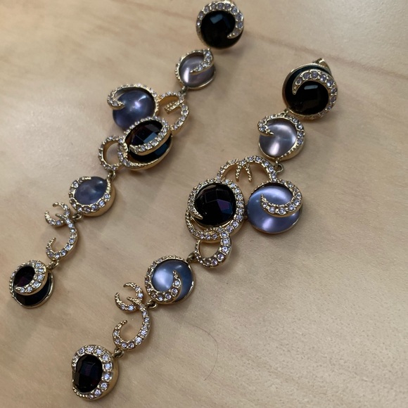 🆕🔥ARTINI DesignerEarrings-Crystals Purple & Gold - Picture 7 of 8